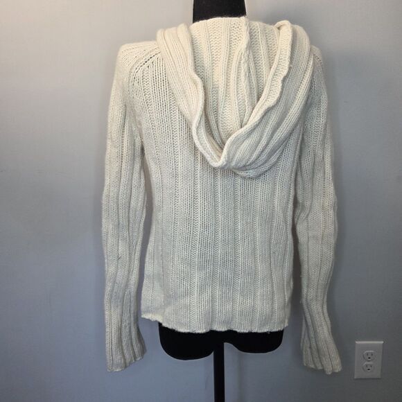 Old Navy Womens Large Vintage Cable Knit Hooded Sweater Y2K Bella Elena Gilbert - Picture 3 of 13